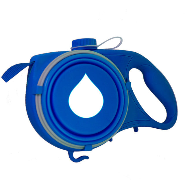 Multifunctional Pet Leash with bowl and water bottle