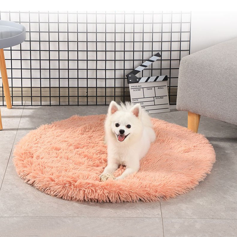 Plush Round Dog Mat