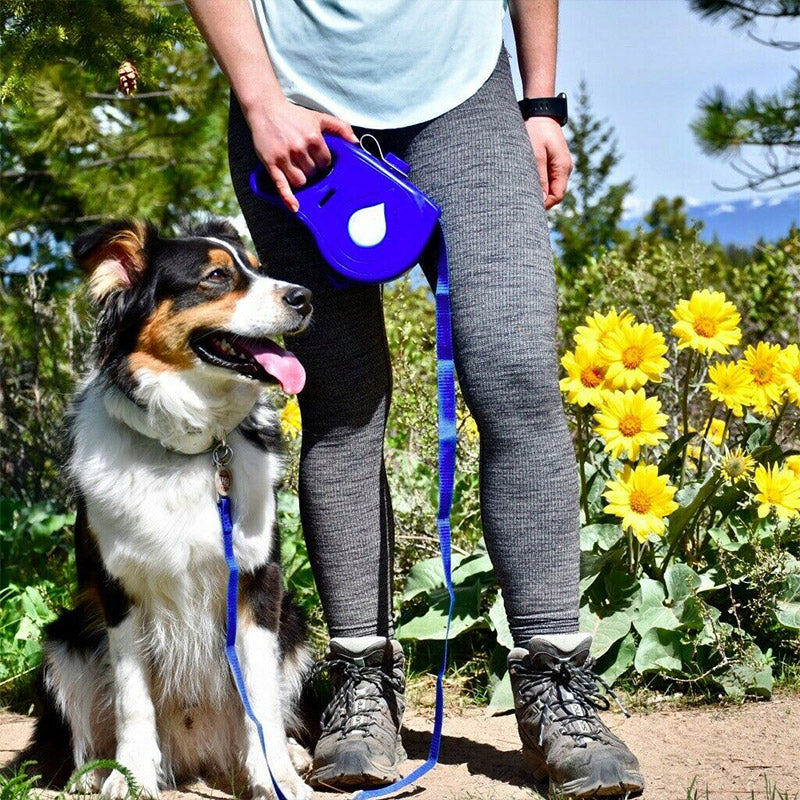 Multifunctional Pet Leash with bowl and water bottle