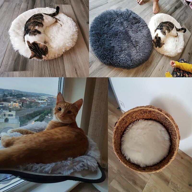 Plush Round Dog Mat
