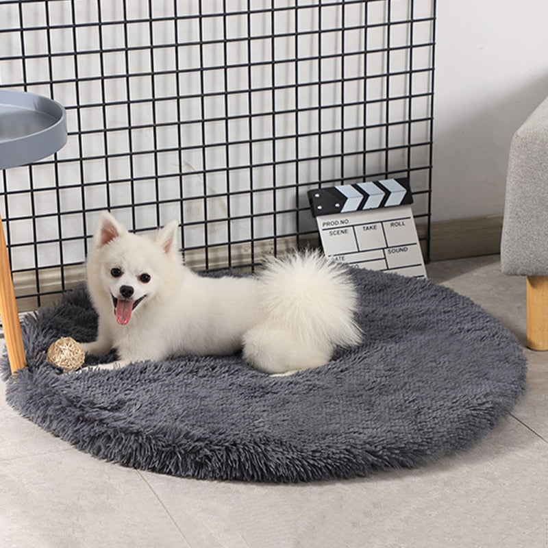 Plush Round Dog Mat